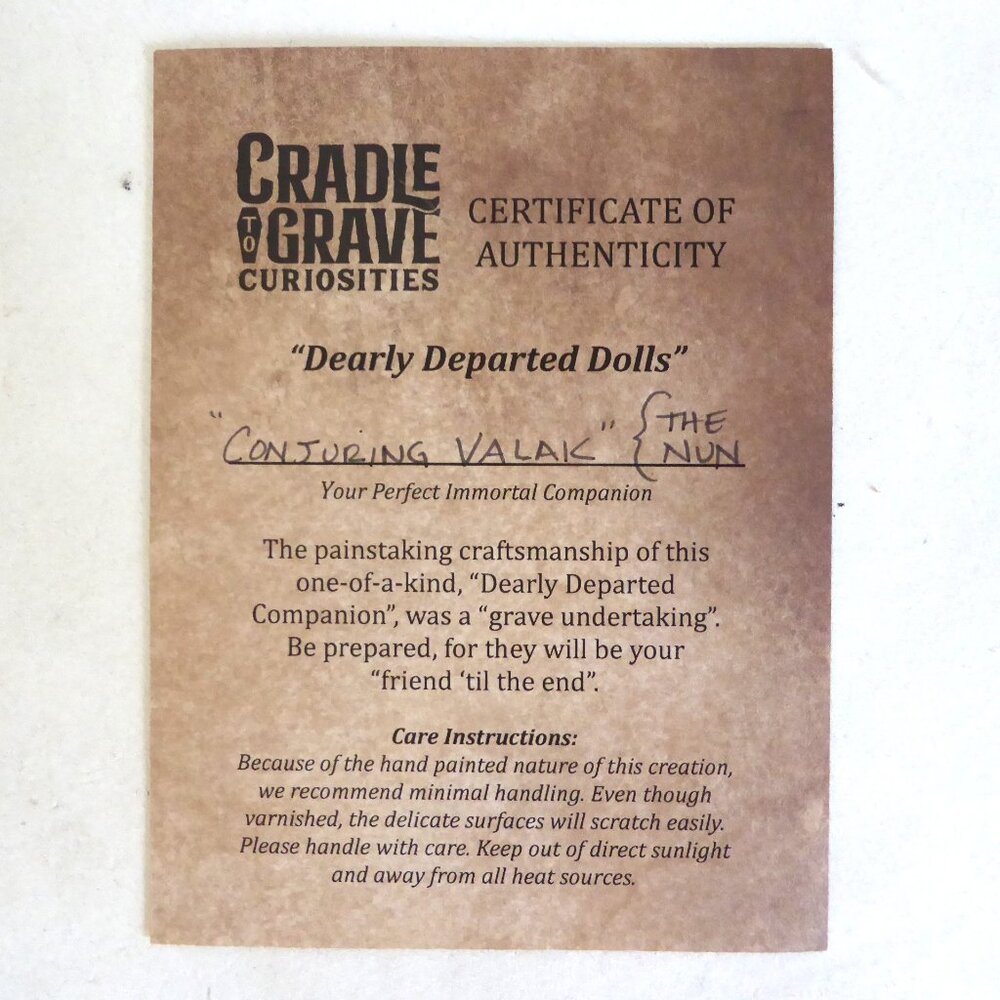 OOAK 17” CONJURING NUN VALAK HORROR DEMON DEPARTED EVIL DOLL HORROR ODDITY - Picture 12 of 13
